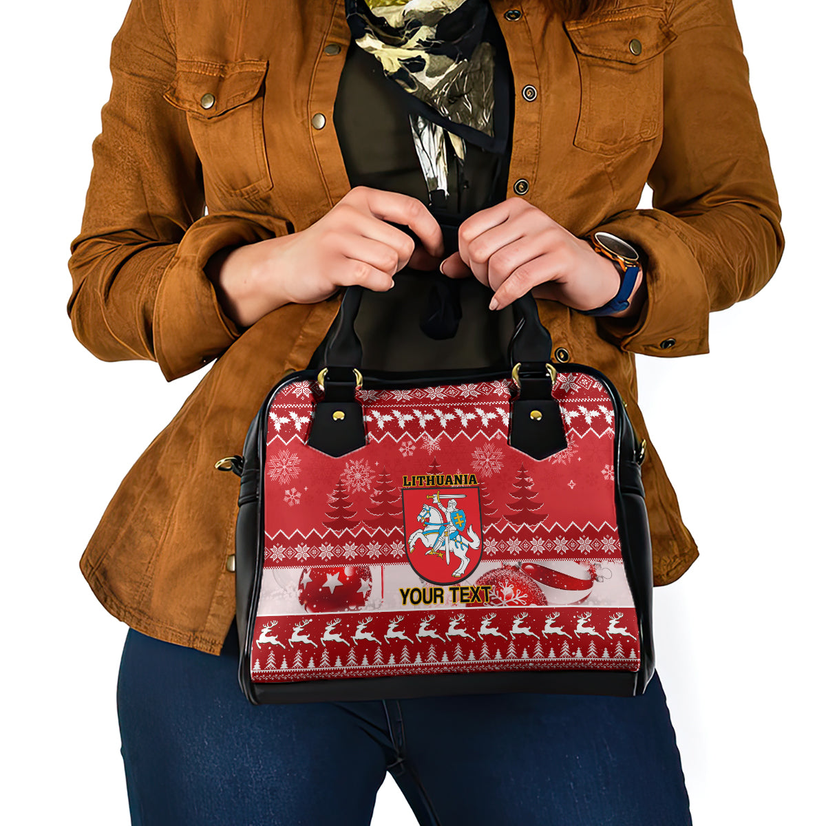 personalised-lithuania-christmas-shoulder-handbag-linksmu-kaledu