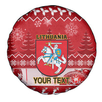 Personalised Lithuania Christmas Spare Tire Cover Linksmu Kaledu - Wonder Print Shop