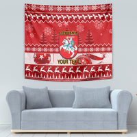 Personalised Lithuania Christmas Tapestry Linksmu Kaledu - Wonder Print Shop