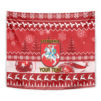 Personalised Lithuania Christmas Tapestry Linksmu Kaledu - Wonder Print Shop
