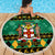Personalised Jamaica Christmas Beach Blanket Jamaican Coat Of Arms Xmas Vibes - Wonder Print Shop