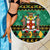 Personalised Jamaica Christmas Beach Blanket Jamaican Coat Of Arms Xmas Vibes - Wonder Print Shop