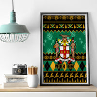 Personalised Jamaica Christmas Canvas Wall Art Jamaican Coat Of Arms Xmas Vibes - Wonder Print Shop