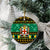 Personalised Jamaica Christmas Ceramic Ornament Jamaican Coat Of Arms Xmas Vibes - Wonder Print Shop