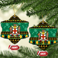 Personalised Jamaica Christmas Ceramic Ornament Jamaican Coat Of Arms Xmas Vibes - Wonder Print Shop