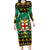 Personalised Jamaica Christmas Family Matching Long Sleeve Bodycon Dress and Hawaiian Shirt Jamaican Coat Of Arms Xmas Vibes - Wonder Print Shop