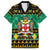 Personalised Jamaica Christmas Family Matching Short Sleeve Bodycon Dress and Hawaiian Shirt Jamaican Coat Of Arms Xmas Vibes - Wonder Print Shop
