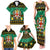 Personalised Jamaica Christmas Family Matching Tank Maxi Dress and Hawaiian Shirt Jamaican Coat Of Arms Xmas Vibes - Wonder Print Shop