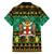 Personalised Jamaica Christmas Family Matching Tank Maxi Dress and Hawaiian Shirt Jamaican Coat Of Arms Xmas Vibes - Wonder Print Shop