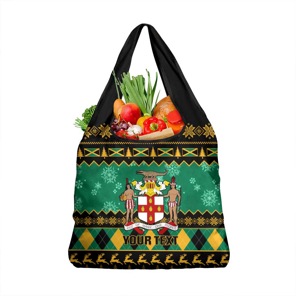 Personalised Jamaica Christmas Grocery Bag Jamaican Coat Of Arms Xmas Vibes