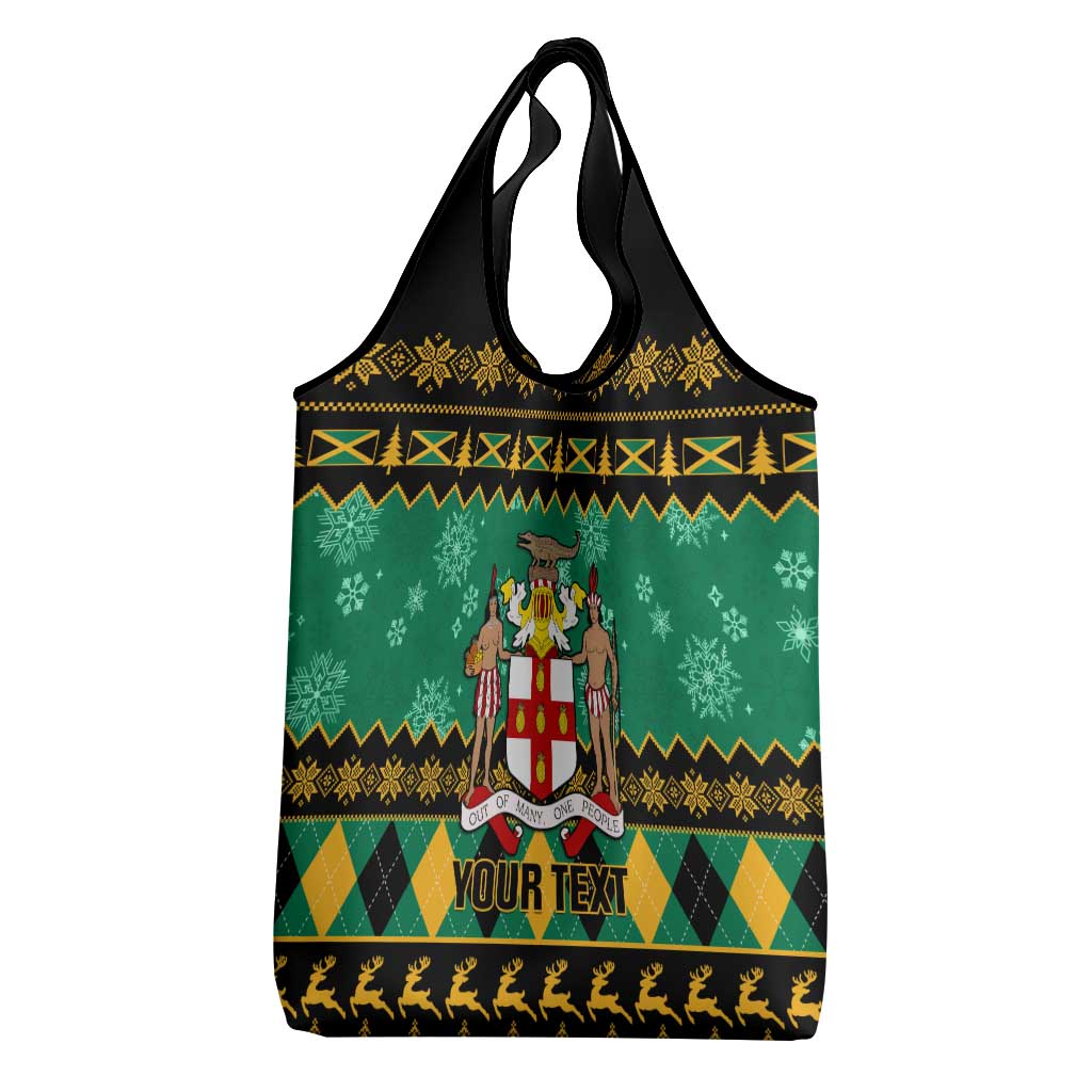 Personalised Jamaica Christmas Grocery Bag Jamaican Coat Of Arms Xmas Vibes