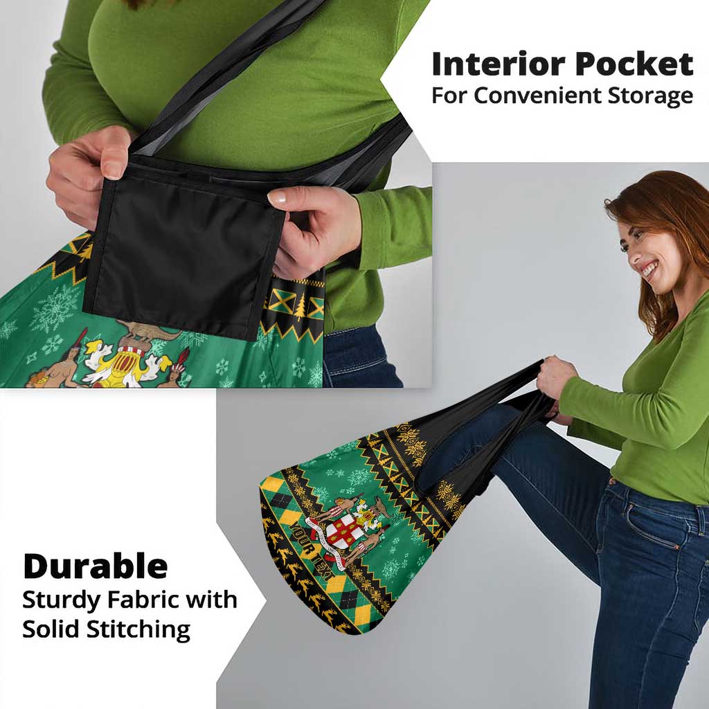 Personalised Jamaica Christmas Grocery Bag Jamaican Coat Of Arms Xmas Vibes