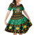Personalised Jamaica Christmas Kid Short Sleeve Dress Jamaican Coat Of Arms Xmas Vibes - Wonder Print Shop