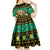 Personalised Jamaica Christmas Kid Short Sleeve Dress Jamaican Coat Of Arms Xmas Vibes - Wonder Print Shop