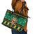 Personalised Jamaica Christmas Leather Tote Bag Jamaican Coat Of Arms Xmas Vibes - Wonder Print Shop