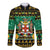 Personalised Jamaica Christmas Long Sleeve Button Shirt Jamaican Coat Of Arms Xmas Vibes - Wonder Print Shop