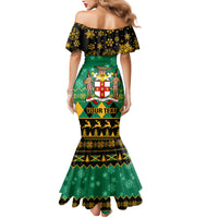 Personalised Jamaica Christmas Mermaid Dress Jamaican Coat Of Arms Xmas Vibes - Wonder Print Shop