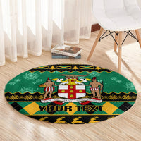 personalised-jamaica-christmas-round-carpet-jamaican-coat-of-arms-xmas-vibes