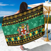 Personalised Jamaica Christmas Sarong Jamaican Coat Of Arms Xmas Vibes - Wonder Print Shop