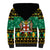 Personalised Jamaica Christmas Sherpa Hoodie Jamaican Coat Of Arms Xmas Vibes - Wonder Print Shop