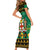 Personalised Jamaica Christmas Short Sleeve Bodycon Dress Jamaican Coat Of Arms Xmas Vibes - Wonder Print Shop
