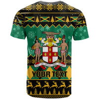 Personalised Jamaica Christmas T Shirt Jamaican Coat Of Arms Xmas Vibes - Wonder Print Shop