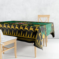 Personalised Jamaica Christmas Tablecloth Jamaican Coat Of Arms Xmas Vibes - Wonder Print Shop