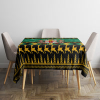 Personalised Jamaica Christmas Tablecloth Jamaican Coat Of Arms Xmas Vibes - Wonder Print Shop