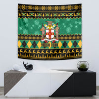 Personalised Jamaica Christmas Tapestry Jamaican Coat Of Arms Xmas Vibes - Wonder Print Shop