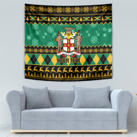 Personalised Jamaica Christmas Tapestry Jamaican Coat Of Arms Xmas Vibes - Wonder Print Shop