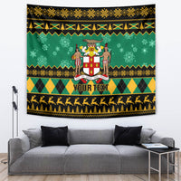 Personalised Jamaica Christmas Tapestry Jamaican Coat Of Arms Xmas Vibes - Wonder Print Shop