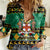 Personalised Jamaica Christmas Women Casual Shirt Jamaican Coat Of Arms Xmas Vibes - Wonder Print Shop