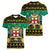 Personalised Jamaica Christmas Women V Neck T Shirt Jamaican Coat Of Arms Xmas Vibes - Wonder Print Shop