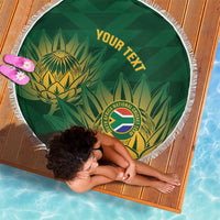 Custom South Africa Cricket Beach Blanket Go Champions Proteas - Wonder Print Shop