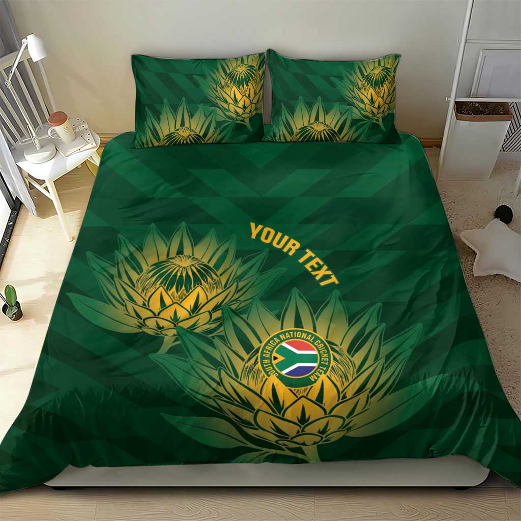 Custom South Africa Cricket Bedding Set Go Champions Proteas - Wonder Print Shop