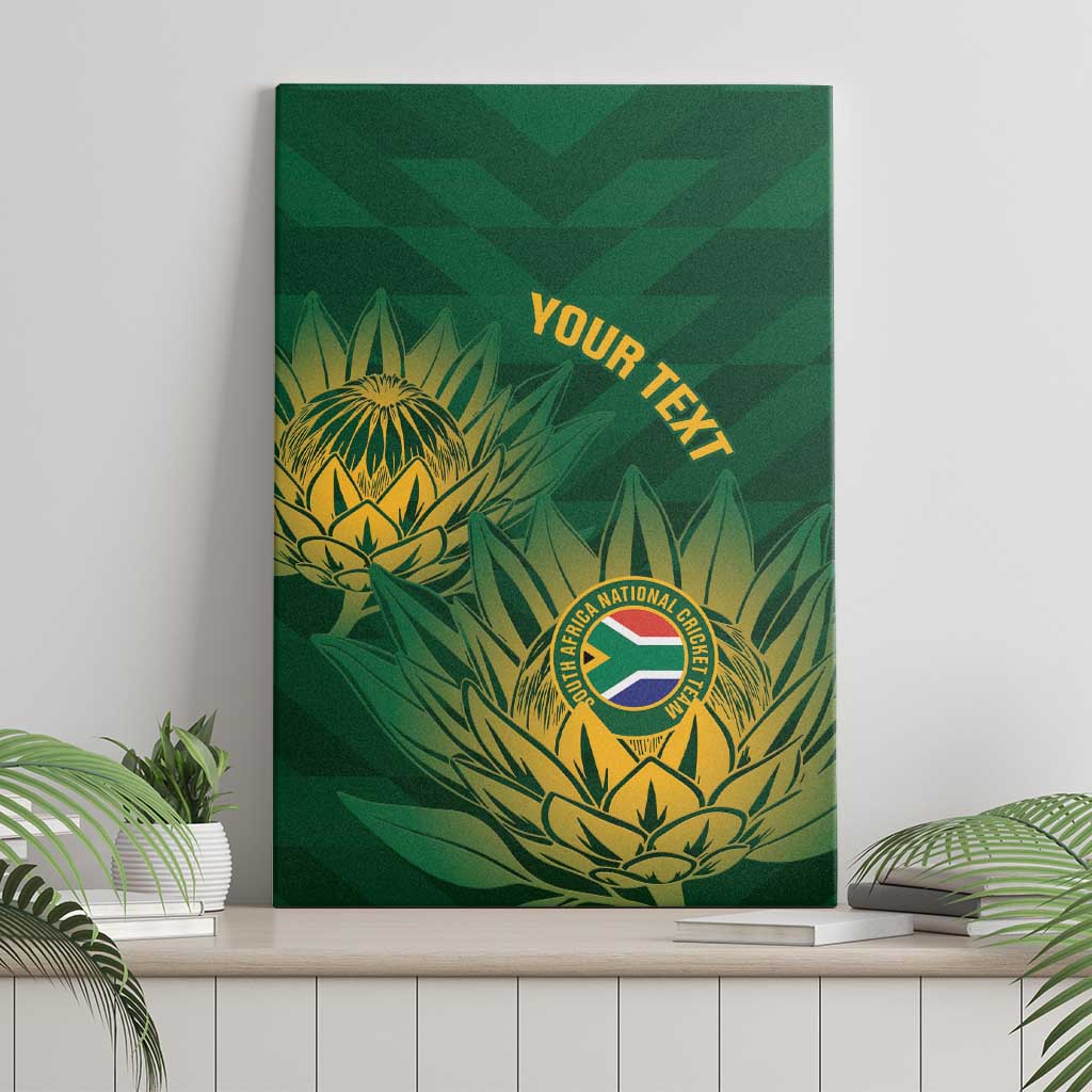 Custom South Africa Cricket Canvas Wall Art Go Champions Proteas - Wonder Print Shop