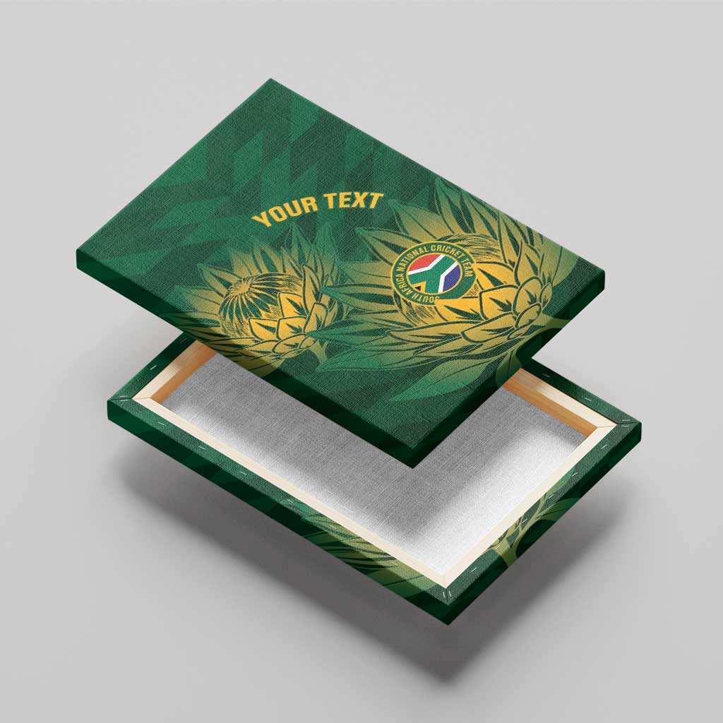 Custom South Africa Cricket Canvas Wall Art Go Champions Proteas - Wonder Print Shop