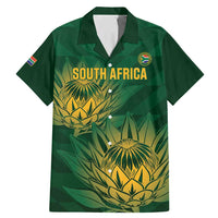 Custom South Africa Cricket Family Matching Mermaid Dress and Hawaiian Shirt Go Champions Proteas - Wonder Print Shop