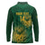 Custom South Africa Cricket Long Sleeve Polo Shirt Go Champions Proteas - Wonder Print Shop
