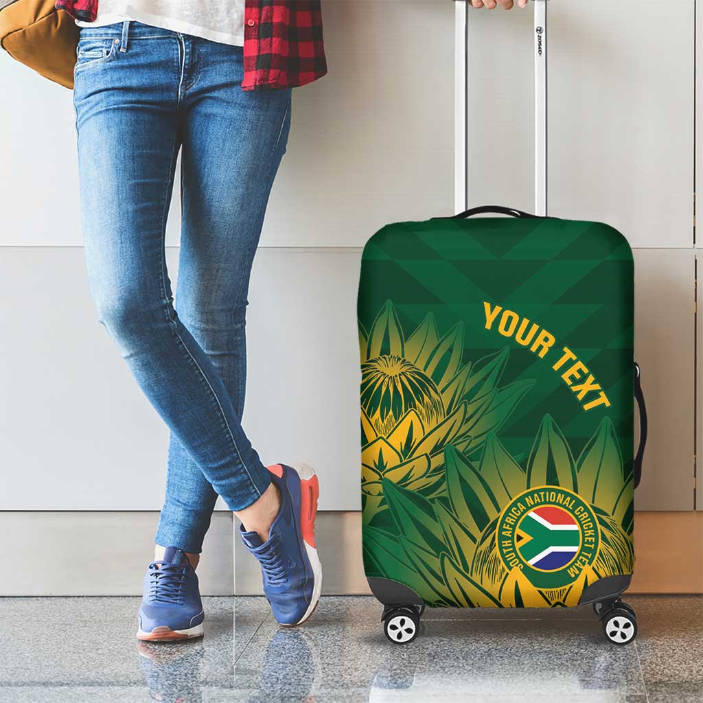 Custom South Africa Cricket Luggage Cover Go Champions Proteas - Wonder Print Shop