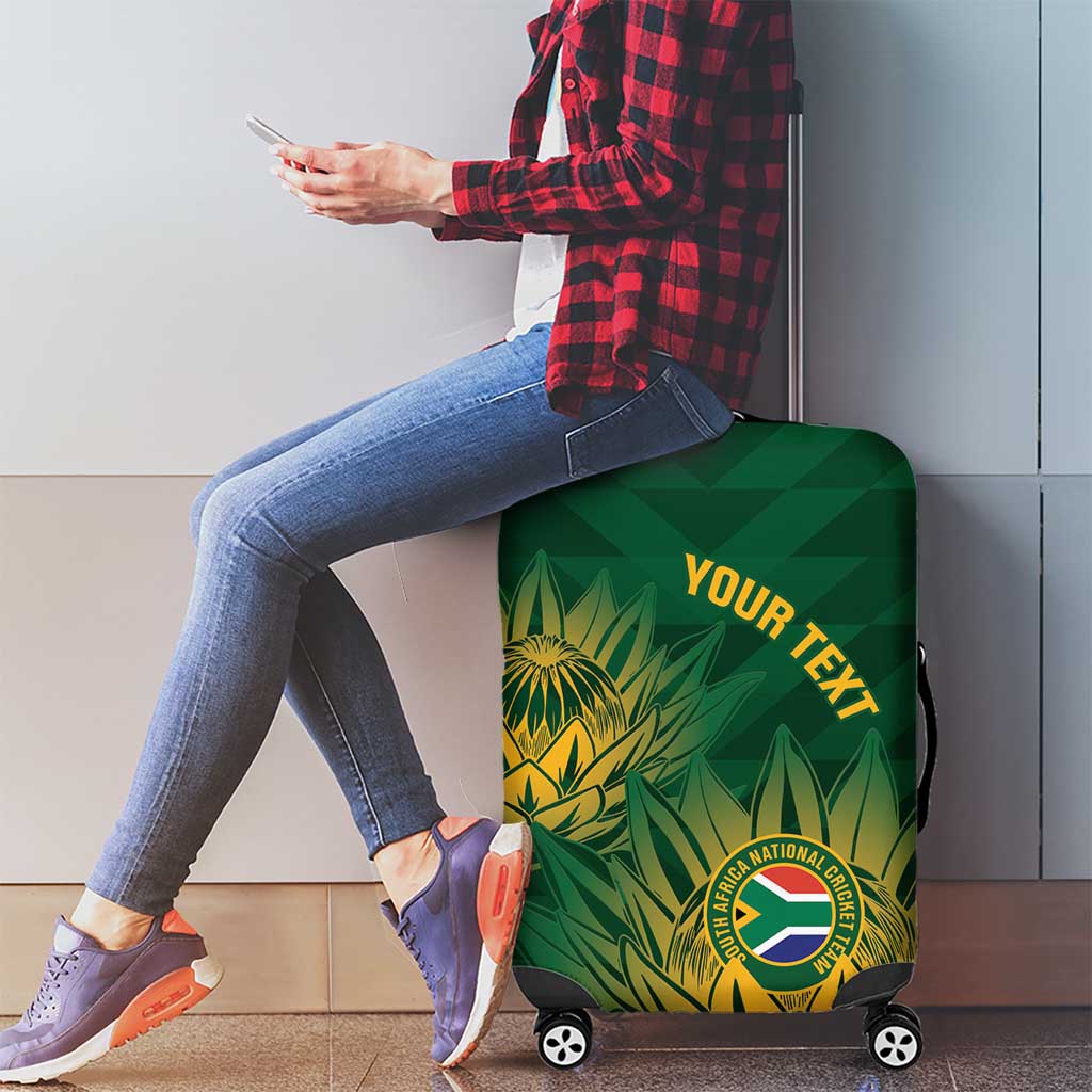 Custom South Africa Cricket Luggage Cover Go Champions Proteas - Wonder Print Shop