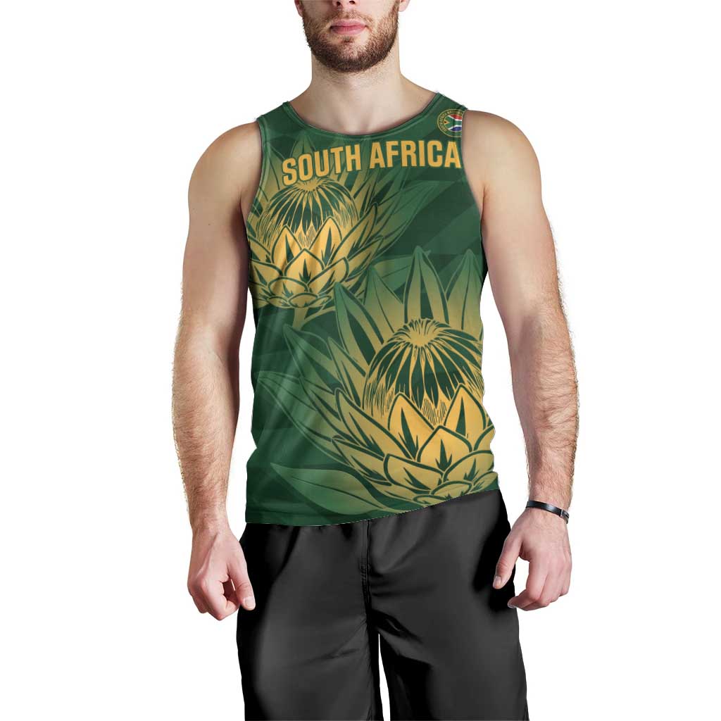 Custom South Africa Cricket Men Tank Top Go Champions Proteas - Wonder Print Shop