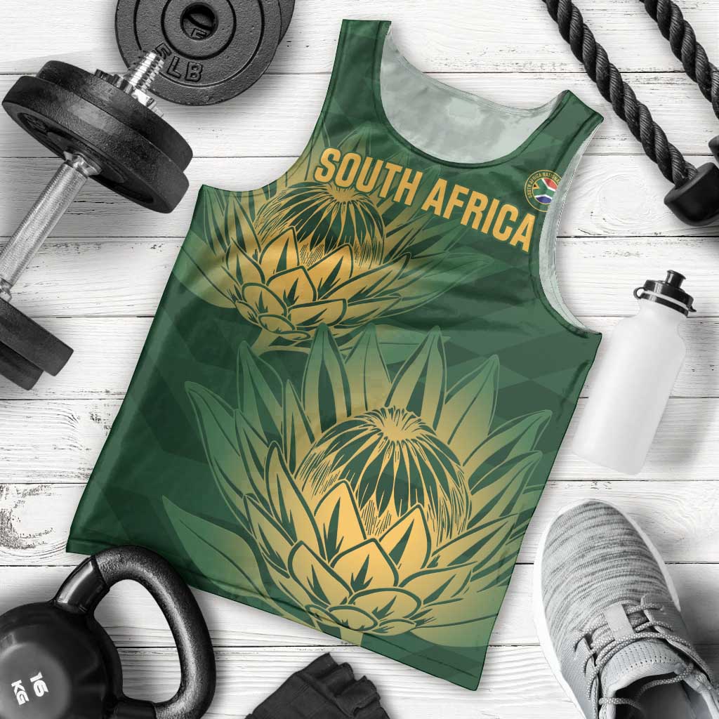 Custom South Africa Cricket Men Tank Top Go Champions Proteas - Wonder Print Shop