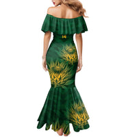 Custom South Africa Cricket Mermaid Dress Go Champions Proteas - Wonder Print Shop
