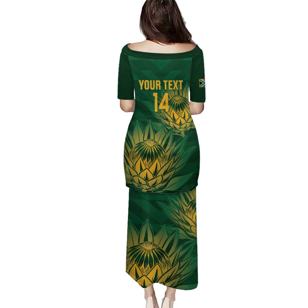 Custom South Africa Cricket Puletasi Go Champions Proteas - Wonder Print Shop