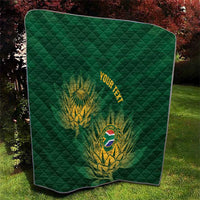 Custom South Africa Cricket Quilt Go Champions Proteas - Wonder Print Shop