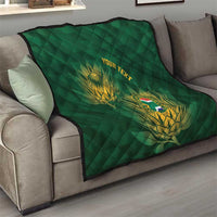 Custom South Africa Cricket Quilt Go Champions Proteas - Wonder Print Shop