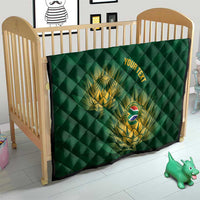 Custom South Africa Cricket Quilt Go Champions Proteas - Wonder Print Shop