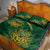 Custom South Africa Cricket Quilt Bed Set Go Champions Proteas - Wonder Print Shop