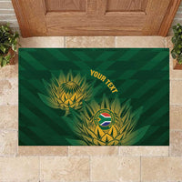 Custom South Africa Cricket Rubber Doormat Go Champions Proteas - Wonder Print Shop